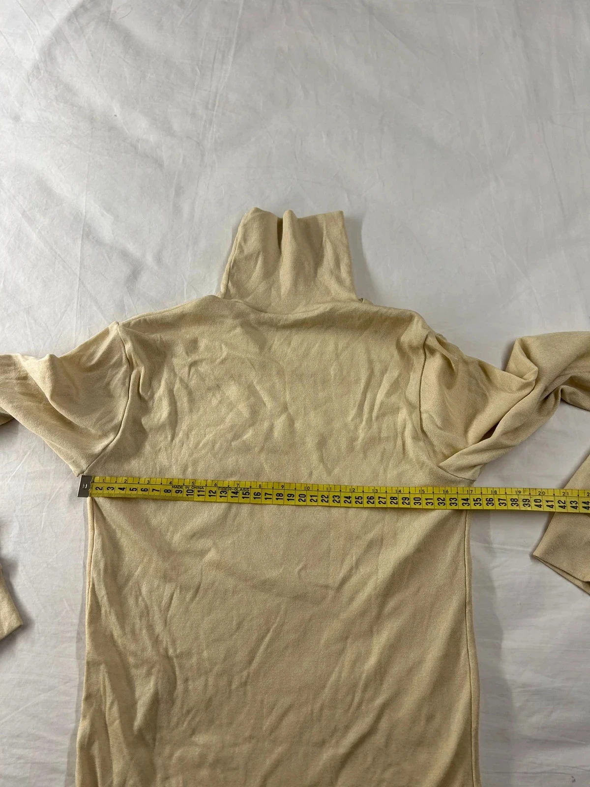Vintage cream beige turtleneck retro y2k style – photo 7